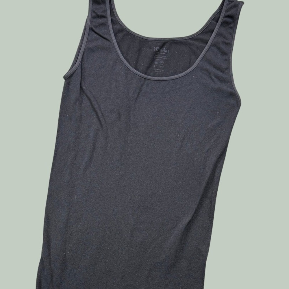Nikibiki Tank Top Woman OS Black Seamless Stretch Long Layering Base Layer